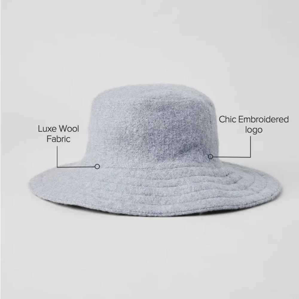 ALO YOGA | ✨NEW✨ Merino Wool Bucket Hat in Hazy Heather Grey
